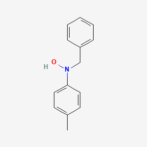 molecular formula C14H15NO B14349537 Benzenemethanamine, N-hydroxy-N-(4-methylphenyl)- CAS No. 92533-30-7