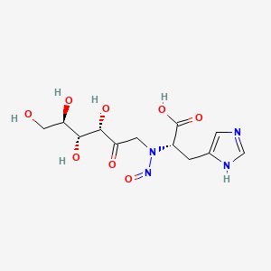 molecular formula C12H18N4O8 B14349814 L-Histidine, N-(1-deoxy-D-fructos-1-yl)-N-nitroso- CAS No. 99789-48-7