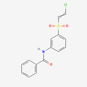 molecular formula C15H12ClNO3S B14349894 N-[3-(2-Chloroethenesulfonyl)phenyl]benzamide CAS No. 93289-47-5