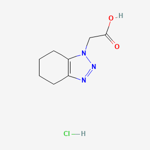 molecular formula C8H12ClN3O2 B1435014 2-(4,5,6,7-tetrahydro-1H-1,2,3-benzotriazol-1-yl)acetic acid hydrochloride CAS No. 1803610-38-9