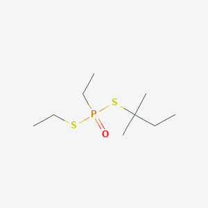 molecular formula C9H21OPS2 B14350152 S-Ethyl S-(2-methylbutan-2-yl) ethylphosphonodithioate CAS No. 93341-92-5