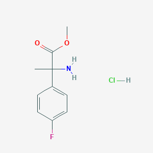 molecular formula C10H13ClFNO2 B1435017 Methyl 2-amino-2-(4-fluorophenyl)propanoate hydrochloride CAS No. 1803584-55-5