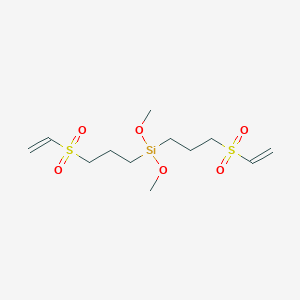 molecular formula C12H24O6S2Si B14350178 Bis[3-(ethenesulfonyl)propyl](dimethoxy)silane CAS No. 91149-17-6