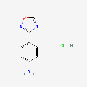 molecular formula C8H8ClN3O B1435024 4-(1,2,4-Oxadiazol-3-yl)aniline hydrochloride CAS No. 1803608-48-1