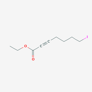 molecular formula C9H13IO2 B14350247 Ethyl 7-iodo-2-heptynoate CAS No. 90642-54-9