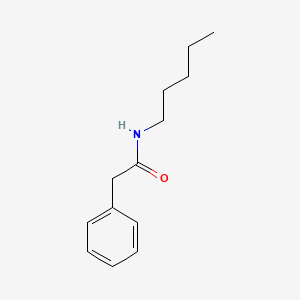 molecular formula C13H19NO B14350280 Benzeneacetamide, N-pentyl- CAS No. 97728-07-9