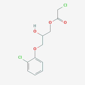molecular formula C11H12Cl2O4 B14350347 Acetic acid, chloro-, 3-(chlorophenoxy)-2-hydroxypropyl ester CAS No. 90317-49-0