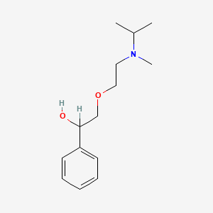 molecular formula C14H23NO2 B14350373 alpha-((2-(Isopropylmethylamino)ethoxy)methyl)benzyl alcohol CAS No. 92331-09-4