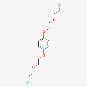 molecular formula C14H20Cl2O4 B14350396 Benzene, 1,4-bis[2-(2-chloroethoxy)ethoxy]- CAS No. 93179-57-8