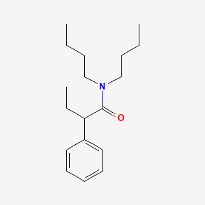 molecular formula C18H29NO B14350415 N,N-dibutyl-2-phenylbutanamide CAS No. 91424-84-9