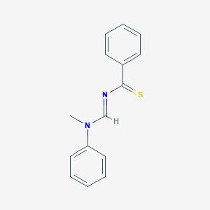 molecular formula C15H14N2S B14350459 N-{(E)-[Methyl(phenyl)amino]methylidene}benzenecarbothioamide CAS No. 90964-41-3