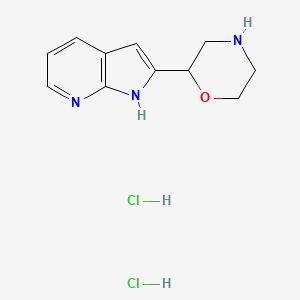 molecular formula C11H15Cl2N3O B1435051 2-Morpholin-2-yl-1H-pyrrolo[2,3-b]pyridine dihydrochloride CAS No. 2109371-64-2