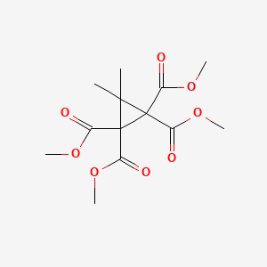 molecular formula C13H18O8 B14350519 Tetramethyl 3,3-dimethylcyclopropane-1,1,2,2-tetracarboxylate CAS No. 92157-77-2