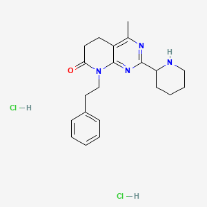 molecular formula C21H28Cl2N4O B1435052 4-Methyl-8-(2-phenylethyl)-2-piperidin-2-yl-5,8-dihydropyrido[2,3-d]pyrimidin-7(6H)-one dihydrochloride CAS No. 2108139-09-7