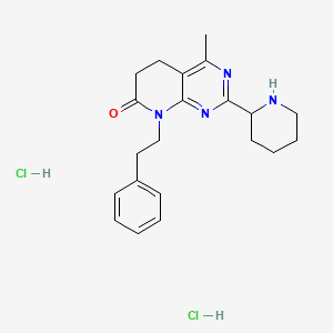 4-Methyl-8-(2-phenylethyl)-2-piperidin-2-yl-5,8-dihydropyrido[2,3-d]pyrimidin-7(6H)-one dihydrochloride