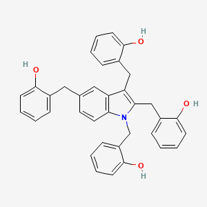 molecular formula C36H31NO4 B14350542 Uvarindole B CAS No. 94977-30-7