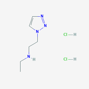 molecular formula C6H14Cl2N4 B1435060 N-Ethyl-2-(1H-1,2,3-triazol-1-yl)ethan-1-amine dihydrochloride CAS No. 1820739-56-7