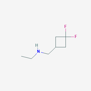 molecular formula C7H13F2N B1435063 N-((3,3-difluorocyclobutyl)methyl)ethanamine CAS No. 1851432-19-3