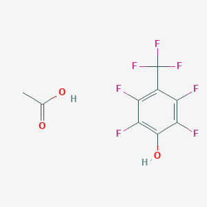 molecular formula C9H5F7O3 B14350633 Acetic acid;2,3,5,6-tetrafluoro-4-(trifluoromethyl)phenol CAS No. 90284-55-2