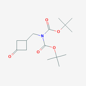 tert-butyl N-[(tert-butoxy)carbonyl]-N-[(3-oxocyclobutyl)methyl]carbamate