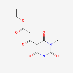 molecular formula C11H14N2O6 B14350641 Ethyl 3-(1,3-dimethyl-2,4,6-trioxohexahydropyrimidin-5-yl)-3-oxopropanoate CAS No. 92058-18-9