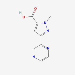 1-methyl-3-(pyrazin-2-yl)-1H-pyrazole-5-carboxylic acid