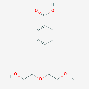 molecular formula C12H18O5 B14350698 Benzoic acid--2-(2-methoxyethoxy)ethan-1-ol (1/1) CAS No. 90335-39-0