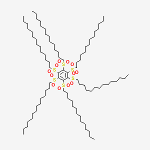 molecular formula C90H174O12S6 B14350788 Hexa(tetradecane-1-sulfonyl)benzene CAS No. 93094-44-1