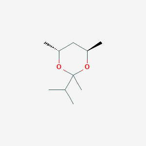 molecular formula C10H20O2 B143508 (4R,6R)-2,4,6-trimethyl-2-propan-2-yl-1,3-dioxane CAS No. 135637-12-6