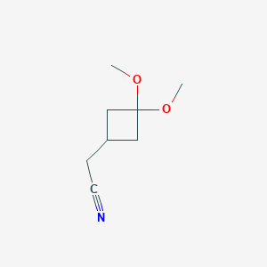 molecular formula C8H13NO2 B1435081 2-(3,3-Dimethoxycyclobutyl)acetonitrile CAS No. 2007916-55-2