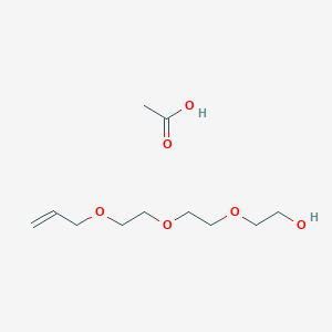 molecular formula C11H22O6 B14350847 Acetic acid;2-[2-(2-prop-2-enoxyethoxy)ethoxy]ethanol CAS No. 92412-64-1