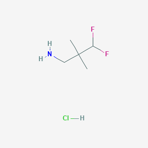 molecular formula C5H12ClF2N B1435085 3,3-Difluoro-2,2-dimethylpropan-1-amine hydrochloride CAS No. 1949816-36-7