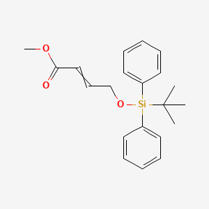 molecular formula C21H26O3Si B14350939 Methyl 4-{[tert-butyl(diphenyl)silyl]oxy}but-2-enoate CAS No. 90329-18-3