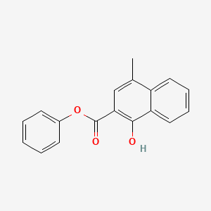 molecular formula C18H14O3 B14350978 Phenyl 1-hydroxy-4-methylnaphthalene-2-carboxylate CAS No. 91484-36-5