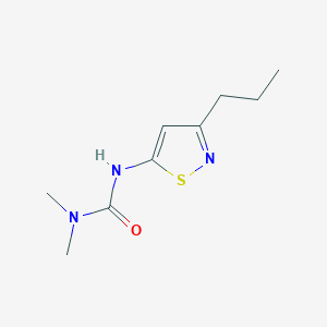 molecular formula C9H15N3OS B14350999 N,N-Dimethyl-N'-(3-propyl-1,2-thiazol-5-yl)urea CAS No. 95882-50-1