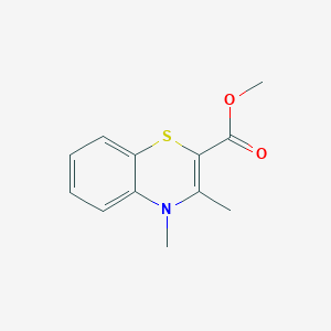 molecular formula C12H13NO2S B14351005 Methyl 3,4-dimethyl-4H-1,4-benzothiazine-2-carboxylate CAS No. 90252-62-3