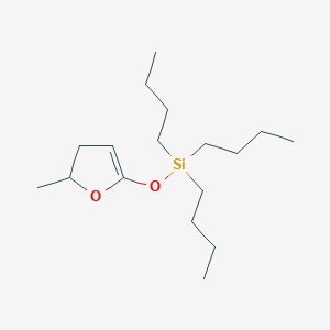 molecular formula C17H34O2Si B14351018 Tributyl[(5-methyl-4,5-dihydrofuran-2-YL)oxy]silane CAS No. 91390-64-6