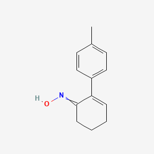 molecular formula C13H15NO B14351067 N-[2-(4-methylphenyl)cyclohex-2-en-1-ylidene]hydroxylamine CAS No. 90735-85-6