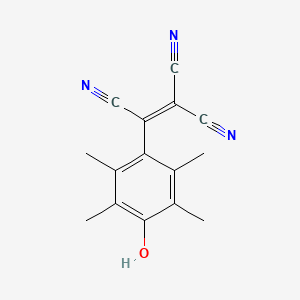 molecular formula C15H13N3O B14351160 (4-Hydroxy-2,3,5,6-tetramethylphenyl)ethene-1,1,2-tricarbonitrile CAS No. 97218-72-9