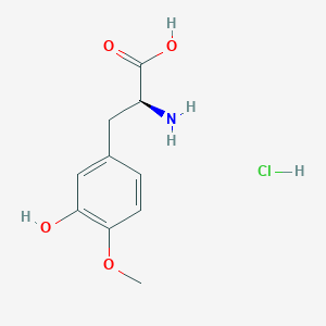 molecular formula C10H14ClNO4 B1435118 (S)-2-Amino-3-(3-hydroxy-4-methoxyphenyl)propanoic acid hydrochloride CAS No. 37466-29-8
