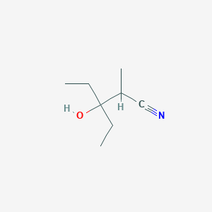 molecular formula C8H15NO B14351205 Pentanenitrile, 3-ethyl-3-hydroxy-2-methyl- CAS No. 96790-94-2