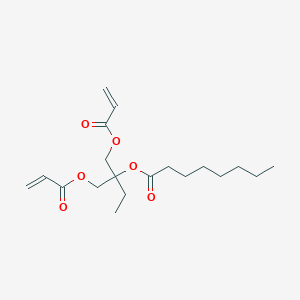 molecular formula C19H30O6 B14351244 1-(Acryloyloxy)-2-[(acryloyloxy)methyl]butan-2-yl octanoate CAS No. 96513-31-4