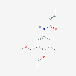 molecular formula C15H21NO3 B14351262 N-[4-Ethoxy-3-(methoxymethyl)-5-methylphenyl]but-2-enamide CAS No. 90257-42-4