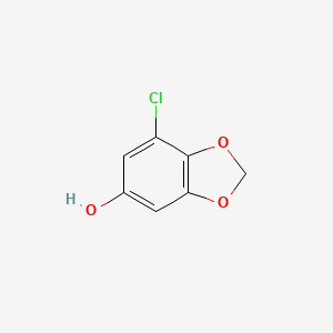 molecular formula C7H5ClO3 B1435128 7-Chlorobenzo[d][1,3]dioxol-5-ol CAS No. 1414972-62-5