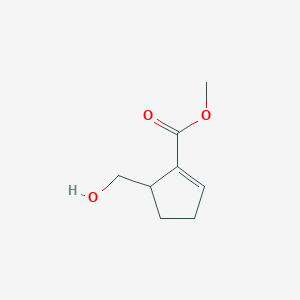 molecular formula C8H12O3 B14351282 Methyl 5-(hydroxymethyl)cyclopent-1-ene-1-carboxylate CAS No. 92609-10-4