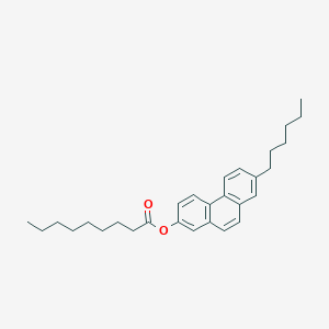 molecular formula C29H38O2 B14351303 7-Hexylphenanthren-2-yl nonanoate CAS No. 96235-84-6