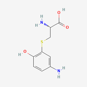 molecular formula C9H12N2O3S B14351359 L-cysteine, S-(5-amino-2-hydroxyphenyl)- CAS No. 97321-92-1