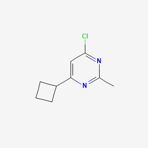 molecular formula C9H11ClN2 B1435138 4-Chloro-6-cyclobutyl-2-methylpyrimidine CAS No. 1412957-31-3