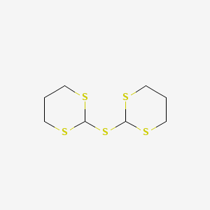 molecular formula C8H14S5 B14351393 2,2'-Sulfanediylbis(1,3-dithiane) CAS No. 92507-41-0