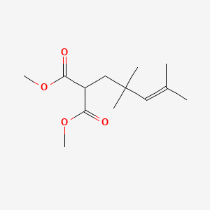 molecular formula C13H22O4 B14351436 Dimethyl (2,2,4-trimethylpent-3-en-1-yl)propanedioate CAS No. 90311-73-2
